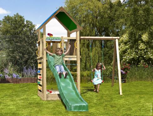 Jungle Lodge | Wooden climbing frame with swing