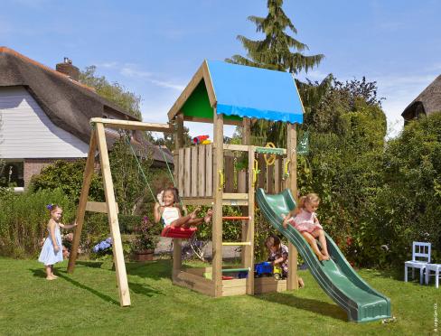 Jungle Home | Wooden climbing frame with swing