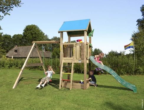 Jungle Castle | Wooden climbing frame with swing