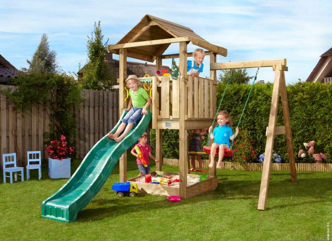 garden swing slide climbing frame