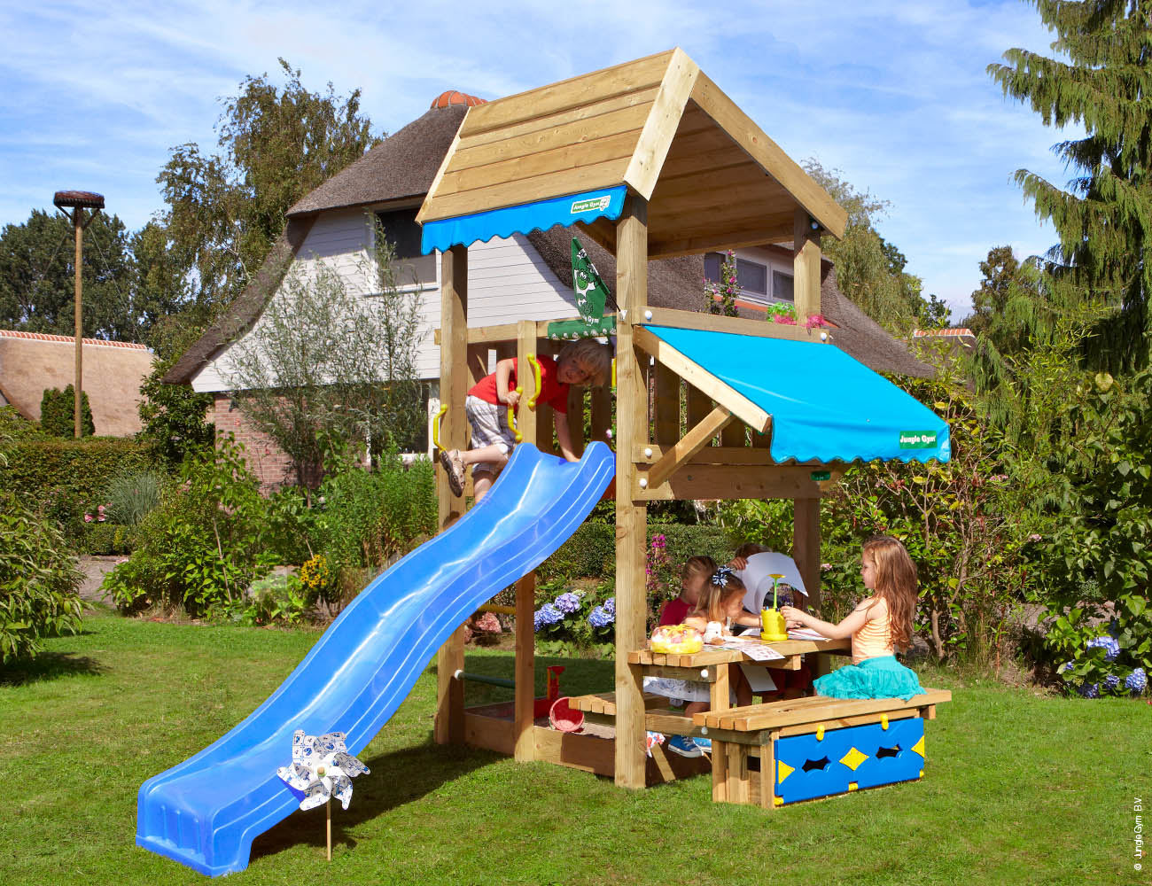 wooden climbing frames for small gardens